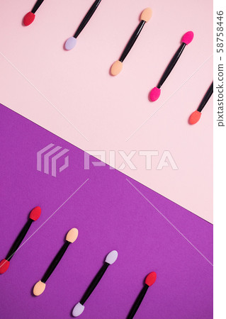 Professional makeup brush on colorful background 58758446