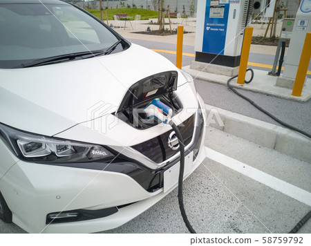 The electric car is a tax-reduction target eco-car EV powered by clean fuel that does not pollute air instead of gasoline The electric car is a tax-reduction target eco-car EV powered by clean fuel that does not pollute air instead of gasoline 58759792