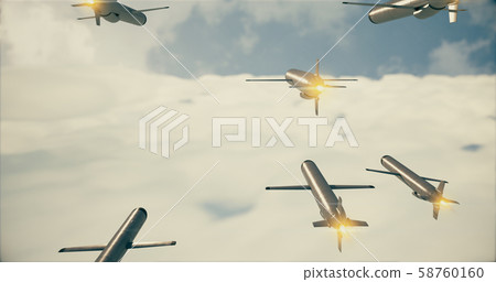 Cruise missile. 3D render 58760160