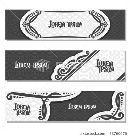 Vector set of black and white banners Vector set of black and white banners 58760676