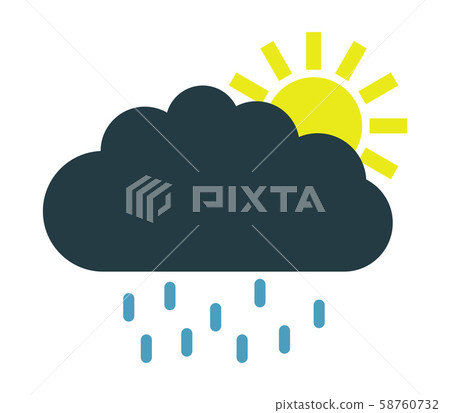 cloud icon with rain 58760732