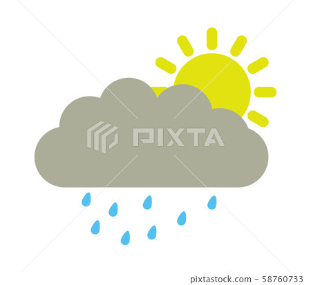 cloud icon with rain 58760733