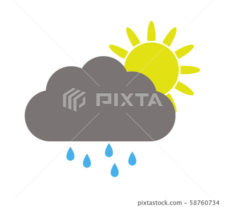 cloud icon with rain cloud icon with rain 58760734