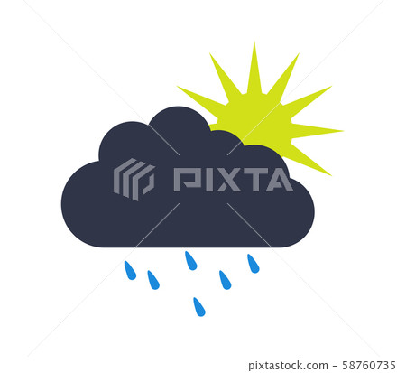 cloud icon with rain 58760735
