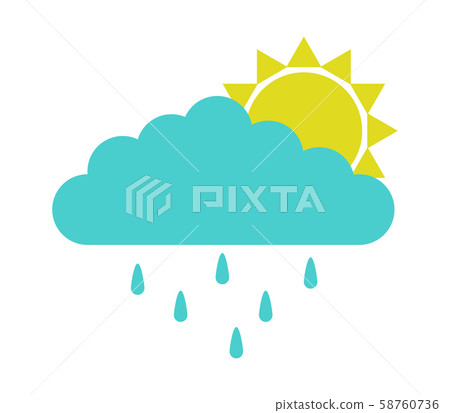 cloud icon with rain 58760736