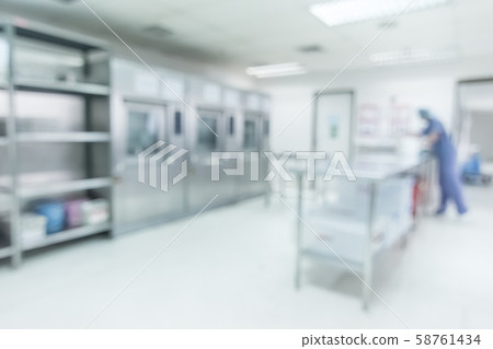 Blur medical background central sterile supply department (CSSD) hygiene laboratory in hospital Blur medical background central sterile supply department (CSSD) hygiene laboratory in hospital 58761434