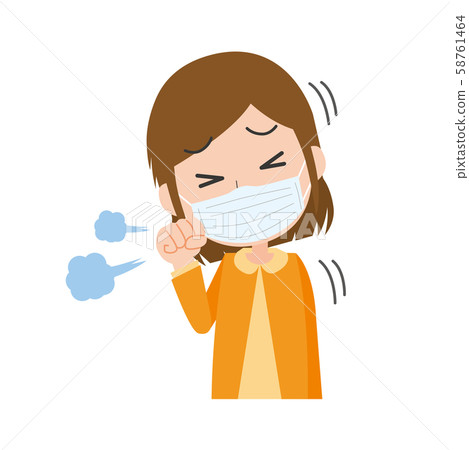 Female cold cough cough virus - Stock Illustration [58761464] - PIXTA