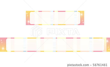 時尚的線框telop底座暖色 58761481