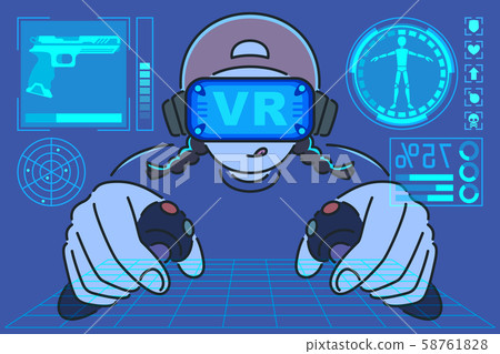 Otaku enthusiastic about VR games 58761828