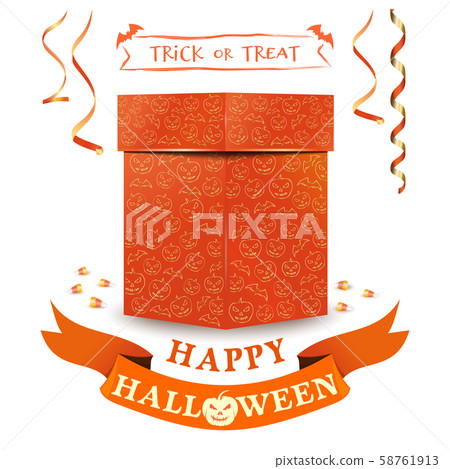 Halloween greeting card with jack o lantern Halloween greeting card with jack o lantern 58761913