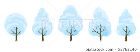 Winter. Trees set Winter. Trees set 58762140