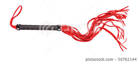 Leather black and red whip for sex games. Leather black and red whip for sex games. 58762144