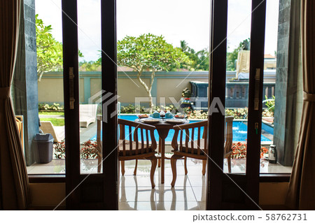 View from the room, Balinese tropical breakfast of View from the room, Balinese tropical breakfast of 58762731