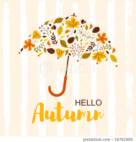 cute autumn leaf and small fruit in scandinavian cute autumn leaf and small fruit in scandinavian 58762900