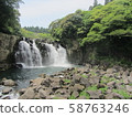 Dark green waterfall 58763246