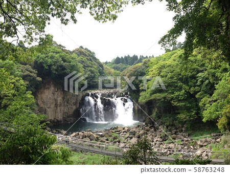 Fresh green and falls 58763248
