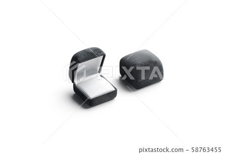 Blank black opened and closed ring box mock up, Blank black opened and closed ring box mock up, 58763455