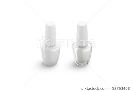 Blank white and transparent nail polish bottle Blank white and transparent nail polish bottle 58763468