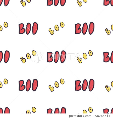 Boo spooky seamless pattern for wallpaper design. Boo spooky seamless pattern for wallpaper design. 58764314