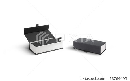 Blank opened and closed white case with gray lid mockup, Blank opened and closed white case with gray lid mockup, 58764495