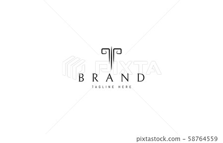 Vector logo on which an abstract image of the head of a goat. 58764559