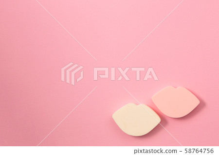 cosmetic sponges and foundation 58764756