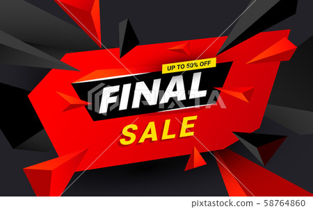 Final sale inscription design template. Black 58764860