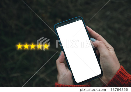 Customer Experience Concept. Digital phone user Customer Experience Concept. Digital phone user 58764866