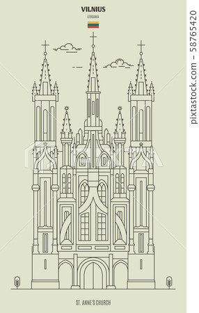 St. Anne's Church in Vilnius, Lithuania 58765420