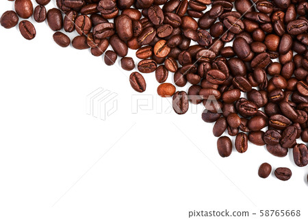 Coffee beans isolated on a white background. Coffee beans isolated on a white background. 58765668