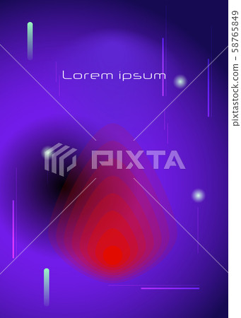Vector abstract background, Composition colorful fluid abstraction, holographic and gradient color design for backgrounds. Layout template for banner, poster, wallpaper, flyer, brochure 58765849
