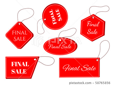 Final sale label or price tag Final sale label or price tag 58765856