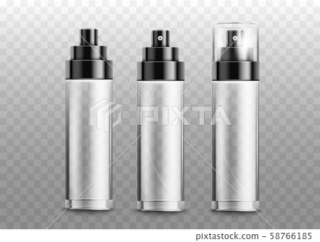 Empty glass perfume spray bottle mockup set - from front and back view 58766185