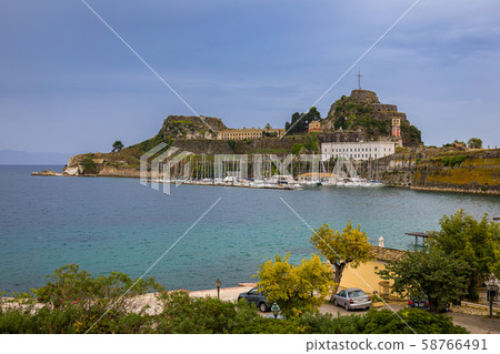 Old Fortress in Kerkira, capital of Corfu Old Fortress in Kerkira, capital of Corfu 58766491
