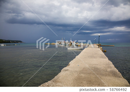View from Perivoli harbor on Corfu island View from Perivoli harbor on Corfu island 58766492