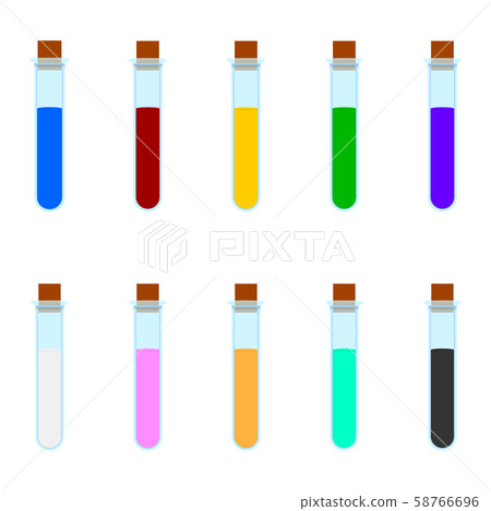Set of Colored Cartoon Magic Elixir Flask Vector Set of Colored Cartoon Magic Elixir Flask Vector 58766696