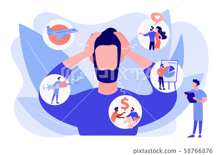 Anxiety concept vector illustration 58766876