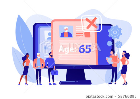 Ageism social problem concept vector illustration Ageism social problem concept vector illustration 58766893