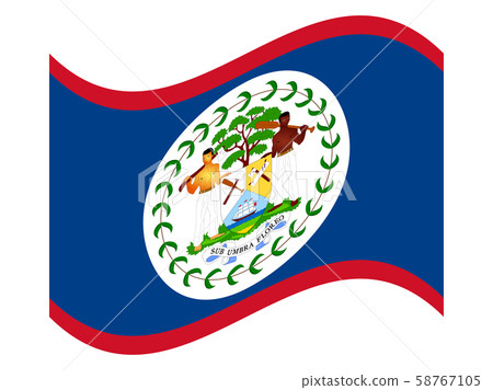Wave Flag of Belize.Vector illustration eps 10 Wave Flag of Belize.Vector illustration eps 10 58767105
