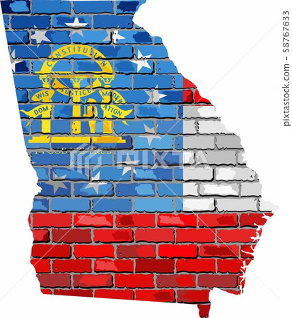 Georgia map on a brick wall Georgia map on a brick wall 58767633