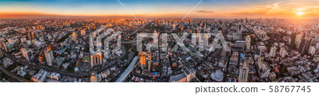 Bangkok Cityscape at Sunset 58767745