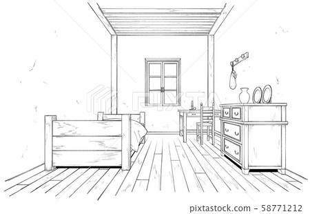 動畫片樣式筆圖畫例證西部樣式 58771212