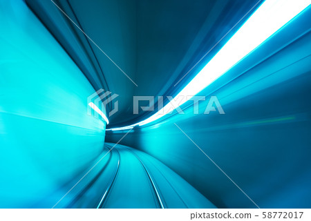 Subway tunnel motion speed rail 58772017