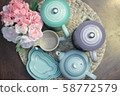 Antique tea cup set 58772579