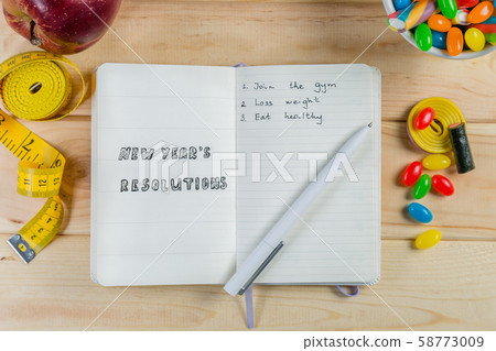 New year resolutions concept New year resolutions concept 58773009