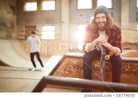 Smiling Man in Skating Park 58774030
