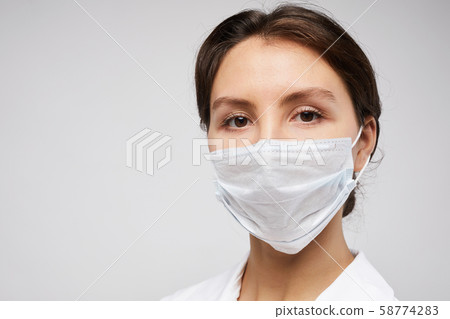 Female Nurse Closeup Portrait 58774283