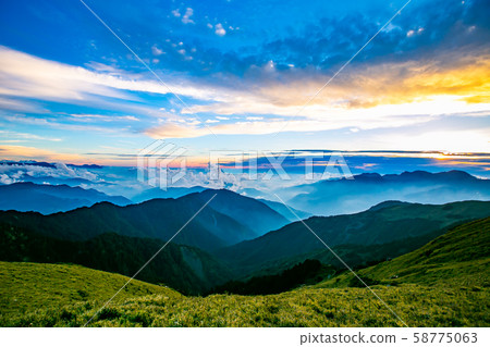 Taiwan Hehuanshan Mountains Landscape Asia Taiwan Hehuanshan Mountains 58775063