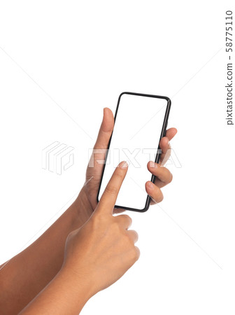 Female press on the empty phone to select 58775110