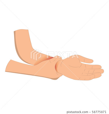 Pain in the wrist, man holding her wrist pain Pain in the wrist, man holding her wrist pain 58775871